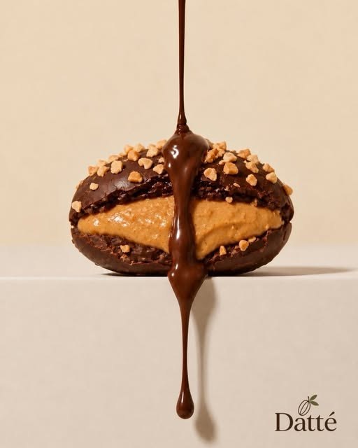 Contenido visual de Datté con un dátil relleno y chocolate