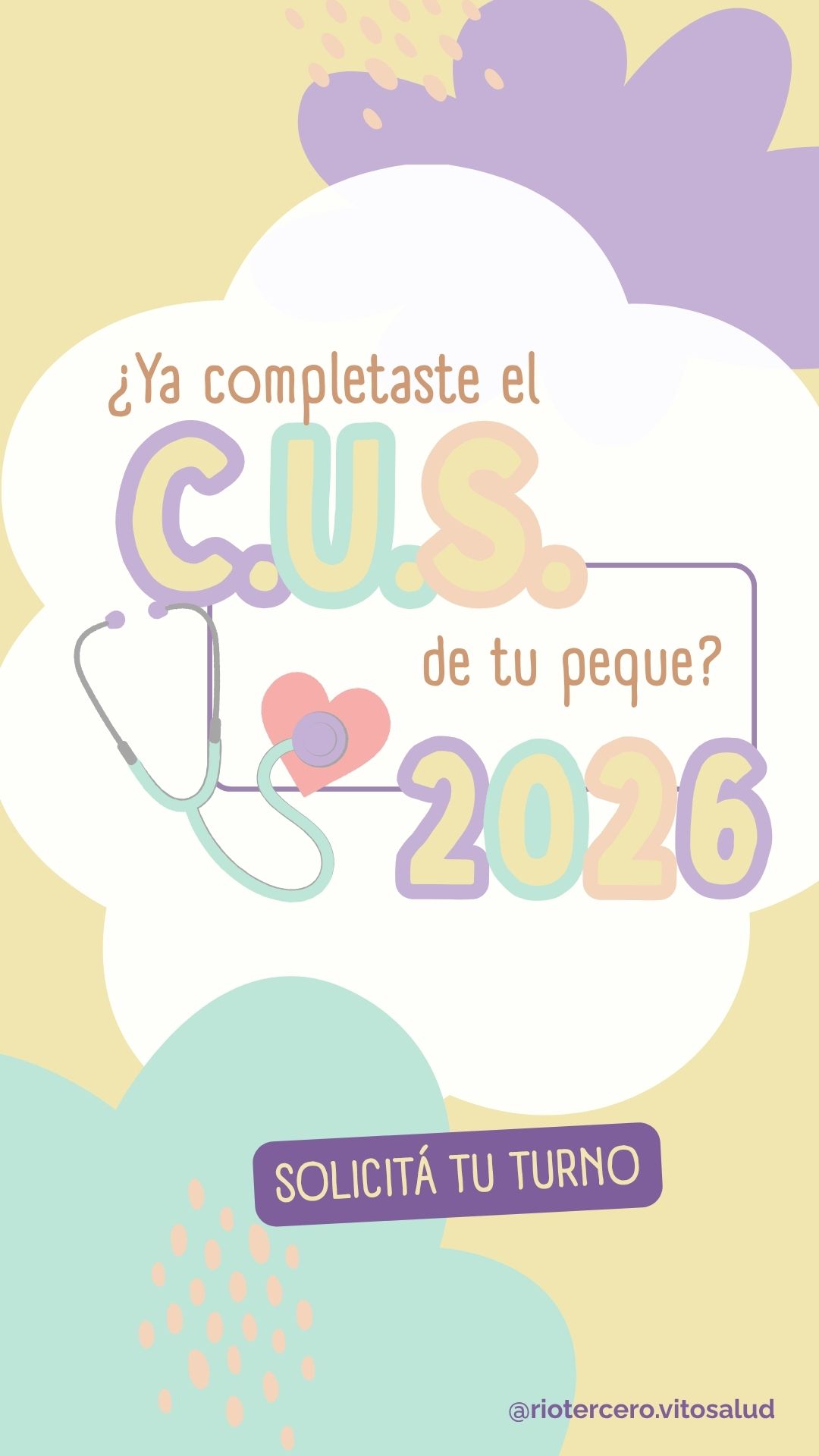 Historia de Vito Salud sobre completar el CUS 2026 y solicitar un turno